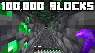 I mined for 100,000 blocks in a straight line and this happened... (S7E32)