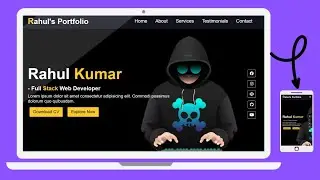 Personal Portfolio website using pure HTML, CSS and JavaScript | ProCodeUp