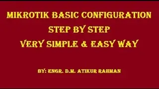 How to configure Mikrotik Basic Configuration Bangla