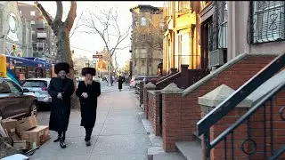 Walking Hasidic Jewish Community to Hipster Neighborhood in Williamsburg, Brooklyn【4K】