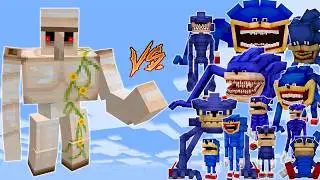 TITAN IRON GOLEM vs All SHIN SONIC | MINECRAFT!