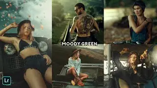 Desaturated Cinematic green - Lightroom Mobile Tutorial free preset Moody Dark like @deranierisimone