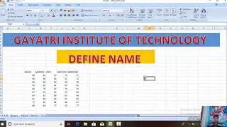 MS EXCEL DEFINE NAME IN HINDI