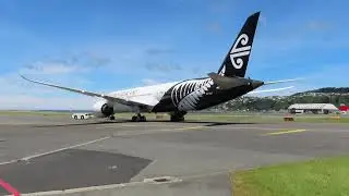 [4K] Wellington Airport - Air New Zealand Boeing 787-9 ZK-NZF Simultaneous Dual Engine Start