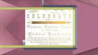 Typography Inspired Wedding Invitations
