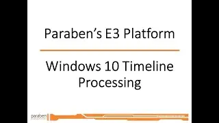 Analysis of the Windows 10 Timeline