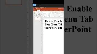 How to enable pens menu tab in PowerPoint shorts #shorts #tutorial #computertutorial #computershorts