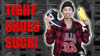 HOW TO MAKE TIGHT/SMALL SHOES BIGGER | NO HEAT | STREETWEAR 2020