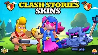 Brawl Stars | All Clash Stories Skins Unlocked | Witch Mandy Updated