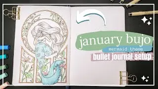 January 2022 | Mermaid Bullet Journal Setup