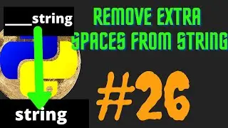 How to Remove Extra Spaces Form User Input or a String in Python by Strip Method #26