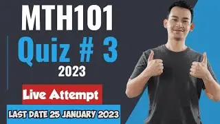 MTH101 Quiz 3 Solution 2023 | Live Attempt | The Merciful Academy