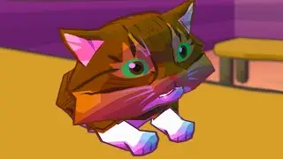 Маленький Кот Проказник #5 Мяузей. Коричневый котенок в Catlateral Damage Remeowstered на пурумчата