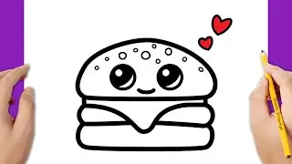 How To Draw A Cheeseburger Kawaii