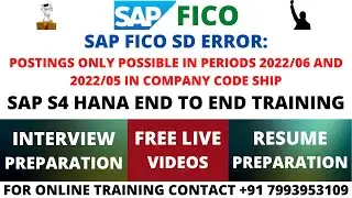 SAP SD ERROR, POSTINGS ONLY POSSIBLE IN PERIODS 2022/06 AND 2022/05 IN COMPANY CODE SHIP, SAP CO