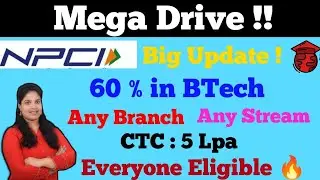 NPCI Recruitment 2021|NPCI Off Campus Drive 2021/2020|Eligibility Criteria | CTC: 5 LPA 