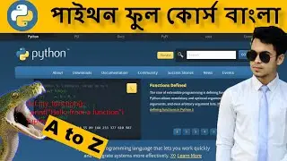 Python full course [ Bangla ] python bangla tutorial | python crash course Bangla 2021 | পাইথন বাংলা