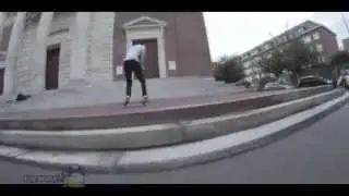 Крутые трюки в городе на скейте 2014