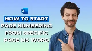 How to Start Page Numbering From Specific Page ms Word │Ai Hipe
