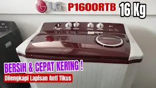 MESIN CUCI 2 TABUNG LG 16 KG P-1600RTB || ROLLER JET PULSATOR