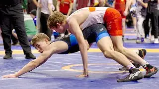 U17 Pavlo Ilnytskyi (POL) vs Denys Vitko (UKR) 55kg. Freestyle boys youth wrestling. B-cam-man