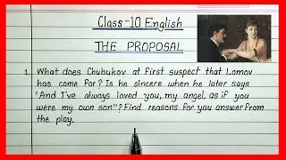 The proposal class 10 question answer | the proposal ncert solutions |