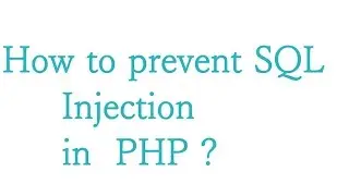How can I prevent SQL injection in PHP ?