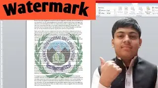 How To Add Picture And Text WaterMark In Ms Word With Very East Method.