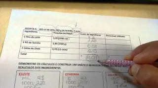 Exemplo de Resolução de Exercício do Custo de Um produto.
