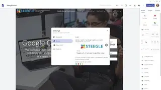 Add site logo with alt text - new Google Sites