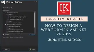 How to Design a Web form in ASP Net VS 2015 Using HTML and CSS