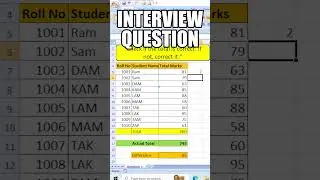 Excel Interview Question Part1!   #exceltricks