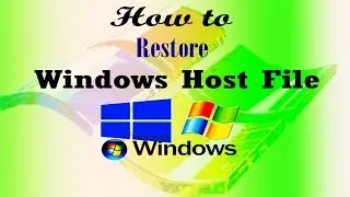 System 32 host-how to restore host file