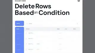 Delete Rows Based on Condition