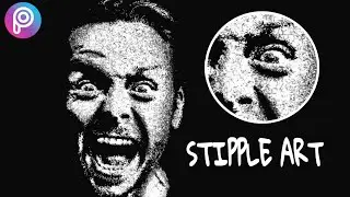 How to Create STIPPLE PORTRAIT In PicsArt | QUICK EDIT | Editing Tutorial Video | Pointillism Effect