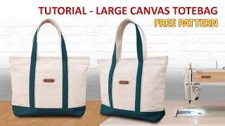 DIY Canvas Large Tote Bag - How To Make Men's Canvas Tote - Cara membuat tas kanvas japanese style
