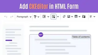 How to add CKEditor in HTML form