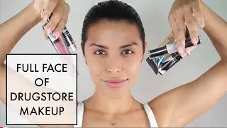 FULL FACE of DRUGSTORE MAKEUP Tested  | Jessica Giselle