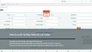 How To Look Up Raw Material Lot Codes in Cetec ERP