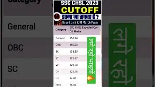 SSC CHSL 2023 CUT OFF || SSC CHSL 2023 EXPECTED CUT OFF || Ssc Nerd