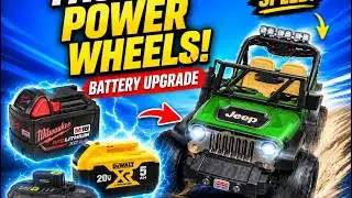 BEST - How to Correctly and Safely Upgrade Power Wheels Battery (18 volts & 20 volts) w/ Soft Brake