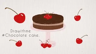 Menggambar kue coklat di Adobe fresco || Drawithme