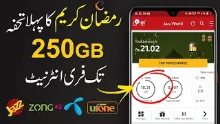 Ramzan Free Internet Gift 2021 || Jazz Zong 20GB Free Internet 2021