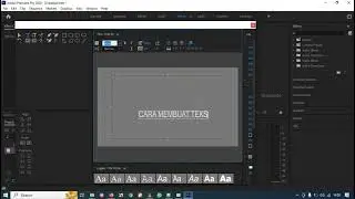 cara menambahkan title menggunakan legacy text di Adobe premiere