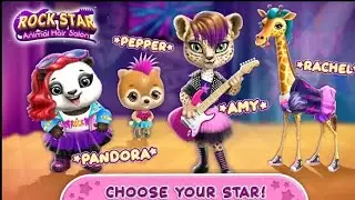 Kids animal games. Rock star Animal hair salon. Makeup & dressup Pandora. Fun rocking concert in Rio