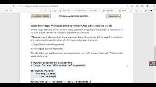 What does *args, **kwargs mean in Python? And why would we use it?