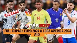 PES 2017 FULL KITPACK NATIONAL EURO 2024 & COPA AMERICA 2024