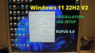 Setting up Windows 11 22H2 V2 USB installer using Rufus 4.0