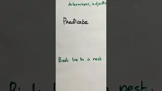 Subject and Predicate