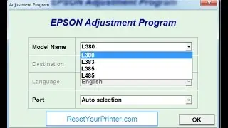 EPSON L380 Reset /Epson L380 Adjustment Program